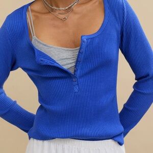 Aerie Essential Henley Layering T-Shirt